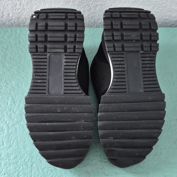 Vintage Havana Star Platform Sneakers Black Gold Size 7 - Picture 9 of 14